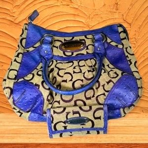 Guess Women's Handbag Satchel Tote With Matching Wallet